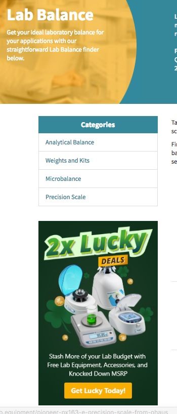 Radwag Weigh Better Promo Product Page Banner