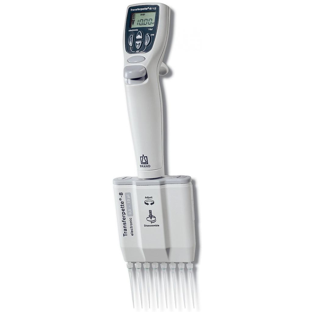 Transferpette Electronic 8-Channel 10 Pipette from Brandtech Image
