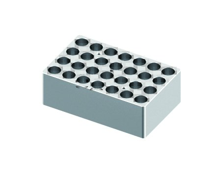 Block, used for 5/15mL tubes, 28 holes, 16mm diameter (15 x 9.5 x 5cm) from Scilogex Image
