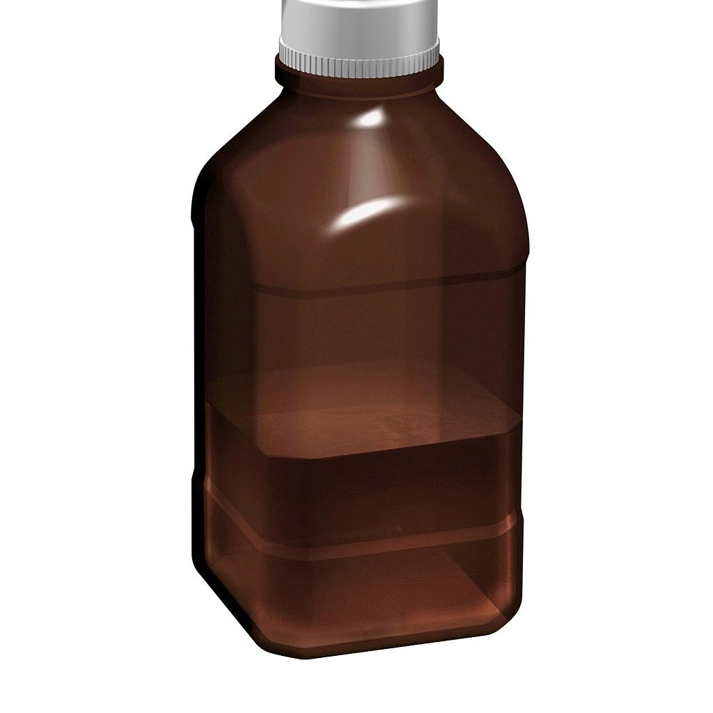 2500ml borosilicate glass autoclavable amber bottle (45mm neck) from Scilogex Image