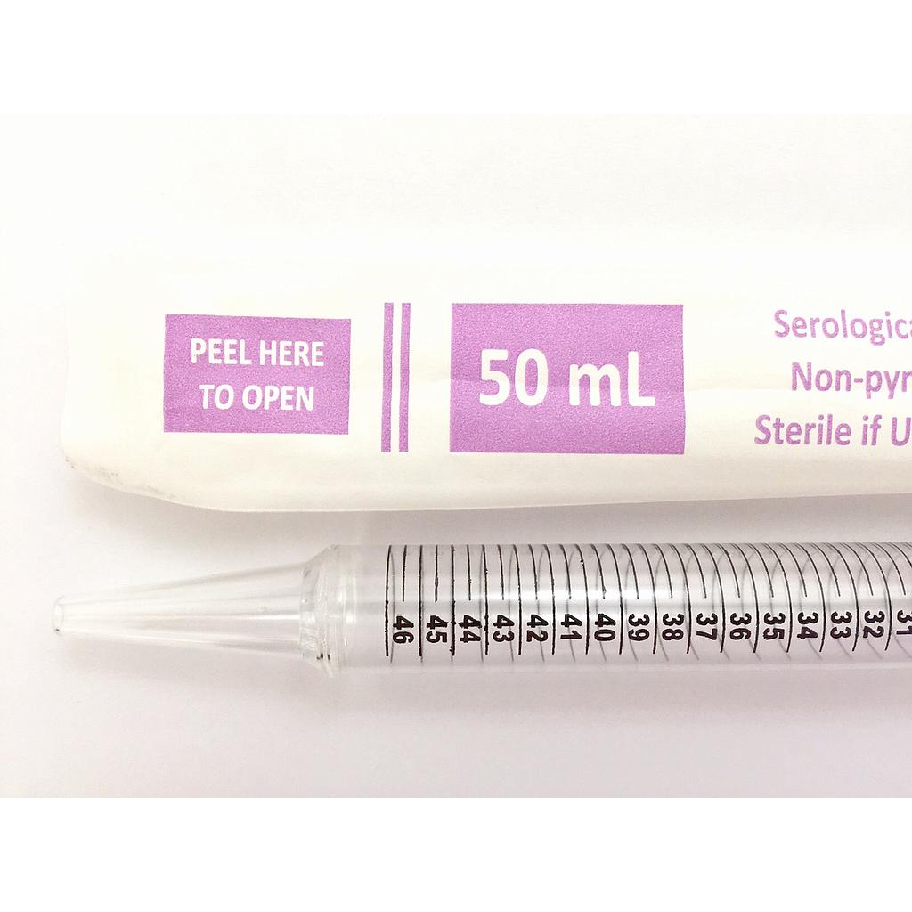 Pipet 50ml Individually wrapped sterile,  Pack Quantity: 30, 5/10ml,  Case Quantity: 90, Pink from Scilogex Image